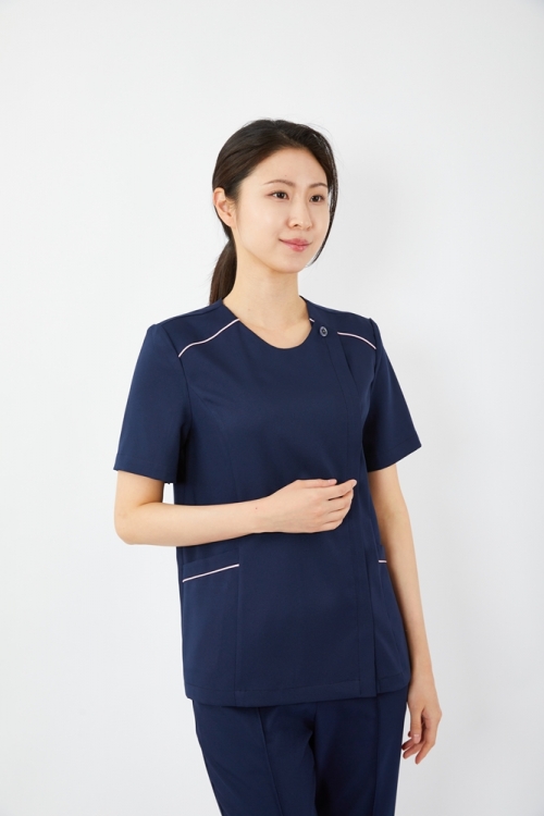 스트링 배색포인트 네이비 상의-5963