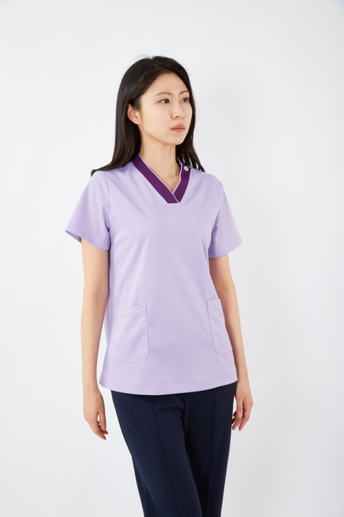 V배색 보라(RP) 상의-5916