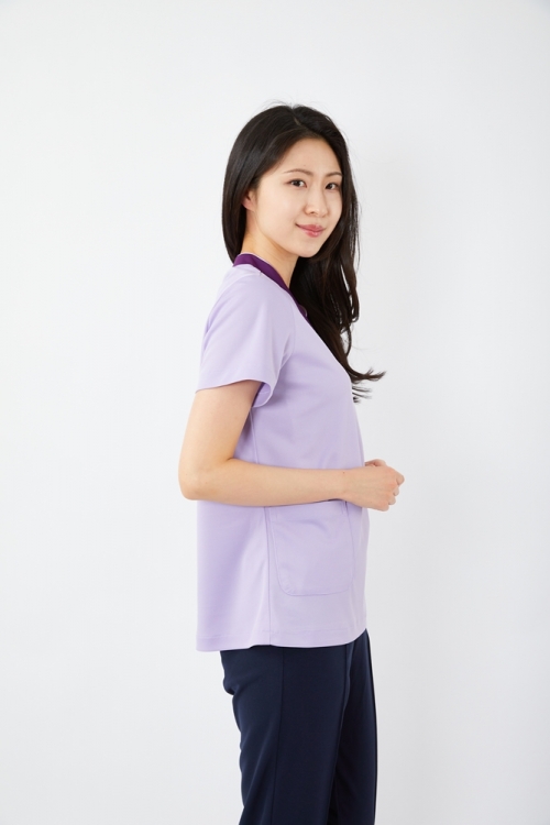 V배색 보라(RP) 상의-5916