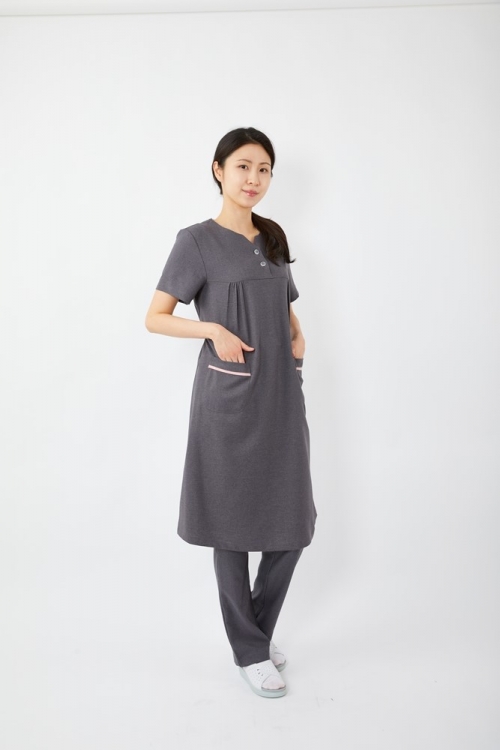 임부복 미니브이넥 멜란지그레이-2263