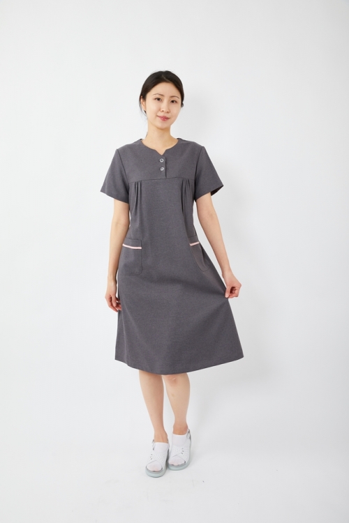 임부복 미니브이넥 멜란지그레이-2263