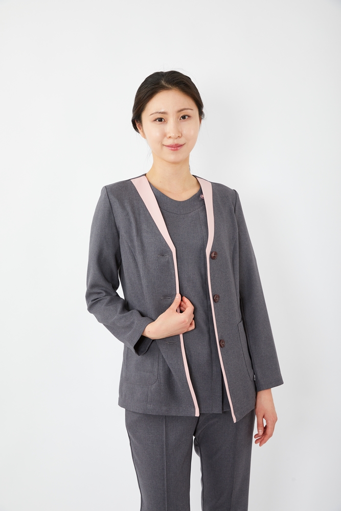 라인 자켓 멜란지그레이-5354