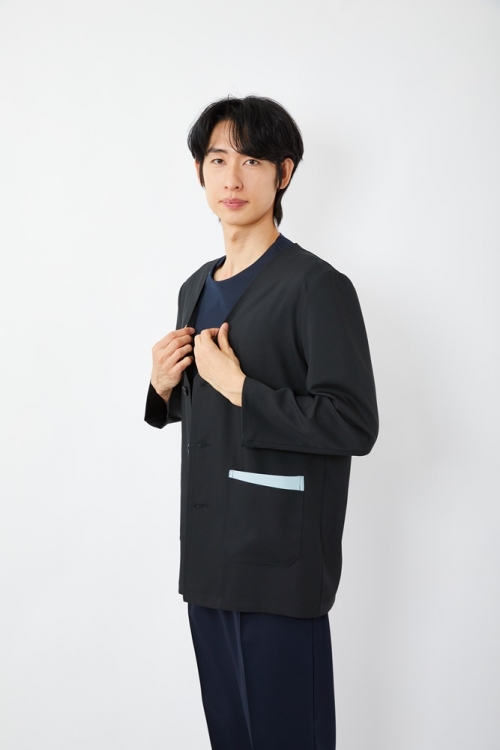 포인트 덧가운 가디건 다크네이비-5381