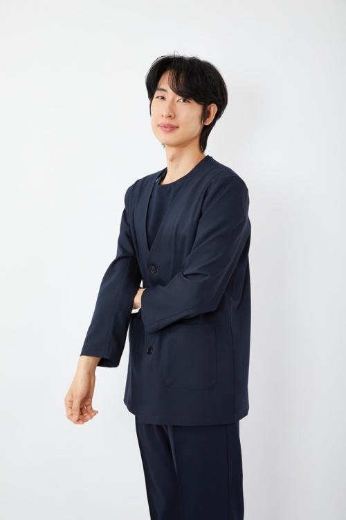 심플 덧가운 가디건 네이비-5387