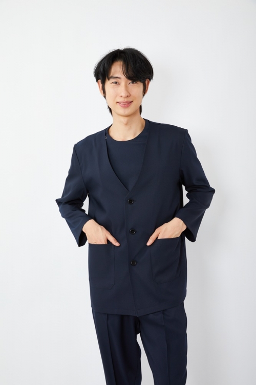 심플 덧가운 가디건 네이비-5387