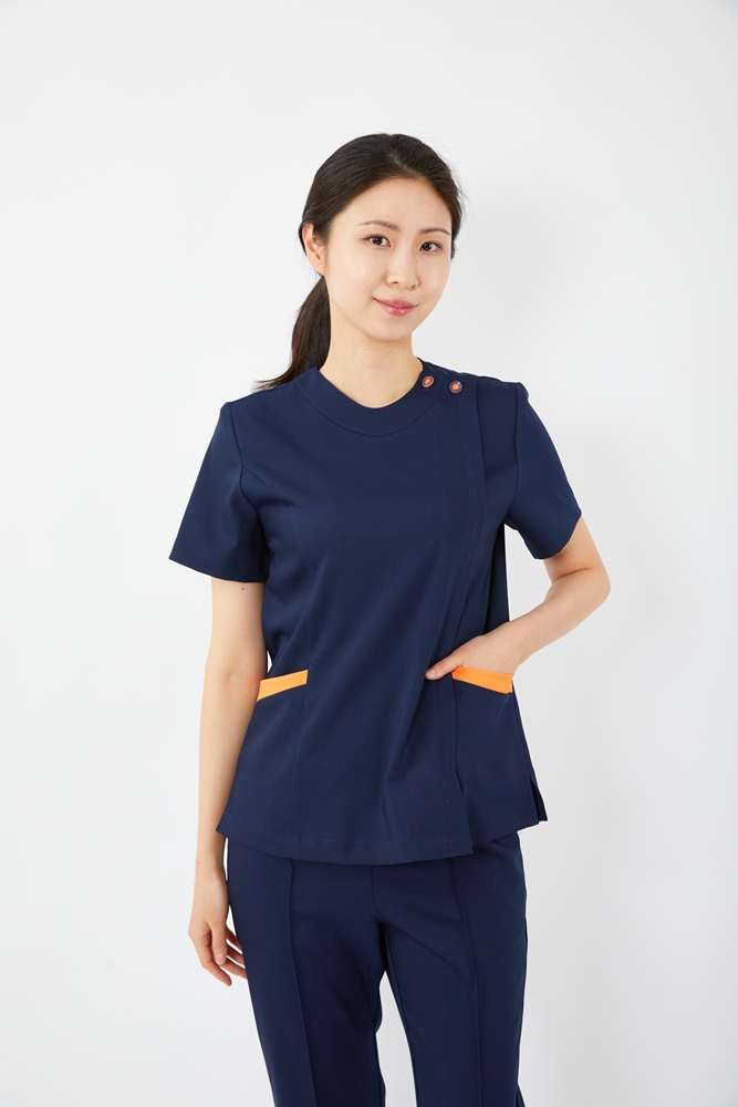 주머니배색 네이비 상의-1974