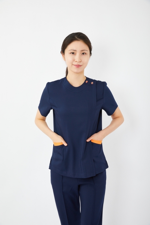 주머니배색 네이비 상의-1974