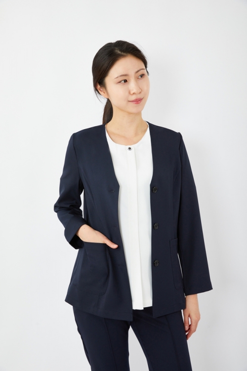 심플 가디건 자켓 다크네이비-5371