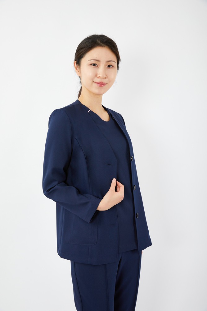 심플 가디건 자켓 네이비-5372