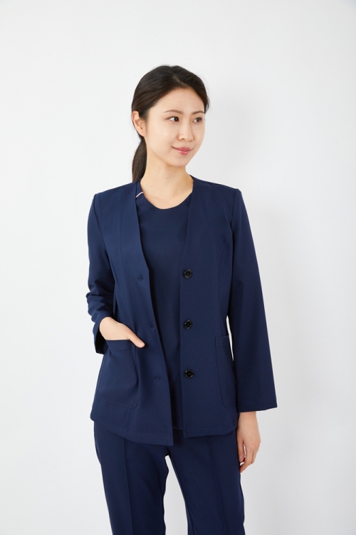 심플 가디건 자켓 네이비-5372