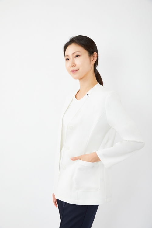 심플 가디건 자켓 화이트-5375