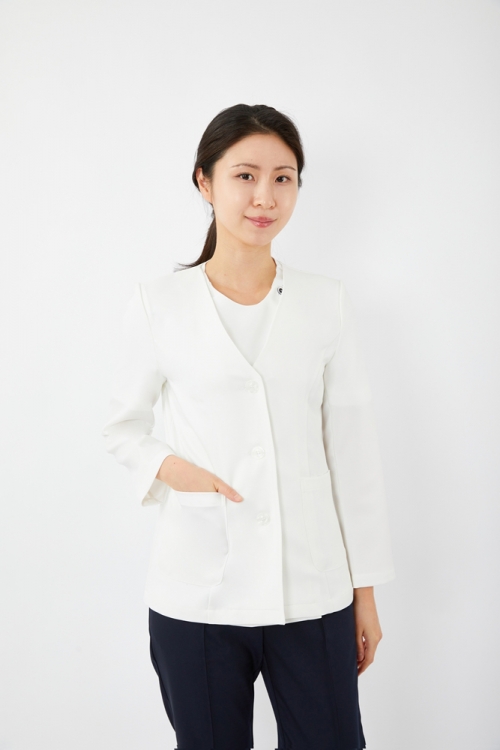 심플 가디건 자켓 화이트-5375