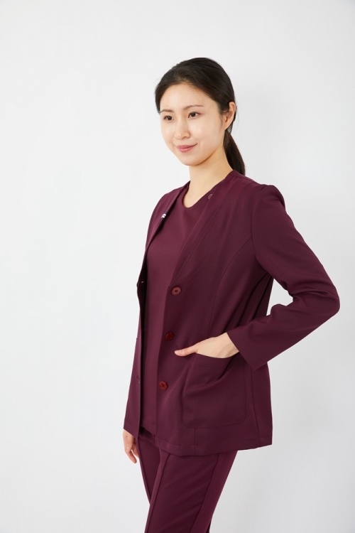 포인트 자켓 와인-5363