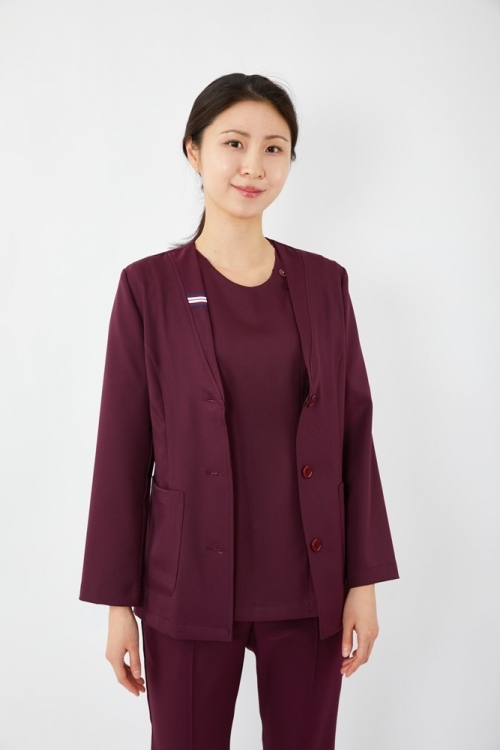 포인트 자켓 와인-5363