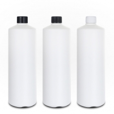 HDPE 용기 1000ML/ 1L 환(LTR) 용기 막캡 - 불투명/ 28파이 [80개입]