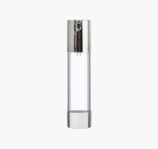 진공 에센스 용기 펌핑 펌프 화장품 공병 휴대용 실버 U 50ml