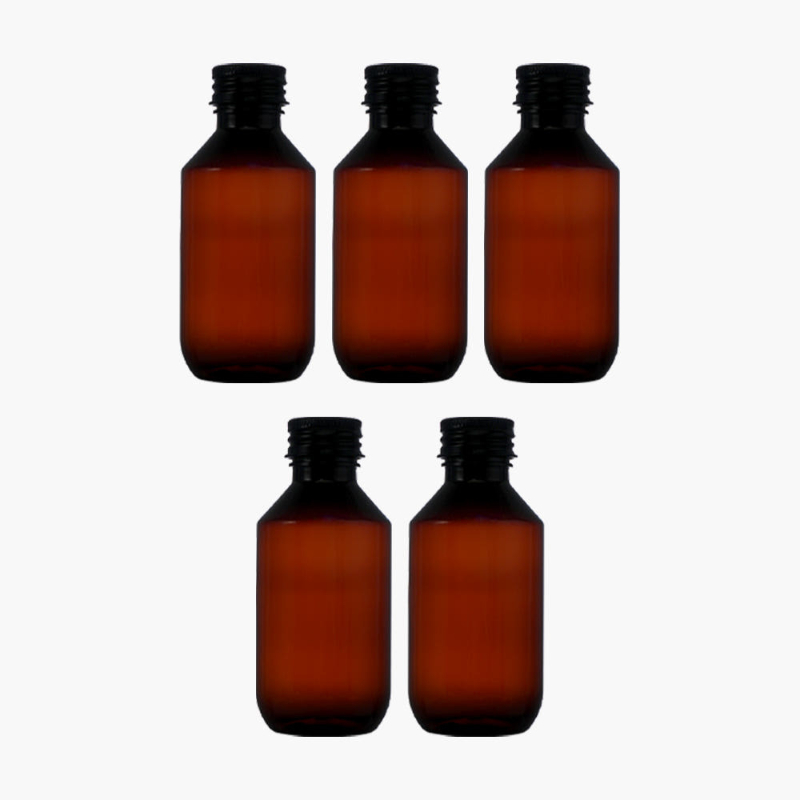 [5개 세트] 닥터보틀 블랙캡 여행 트래블 화장품공병 패킹 브라운 PET 100ml