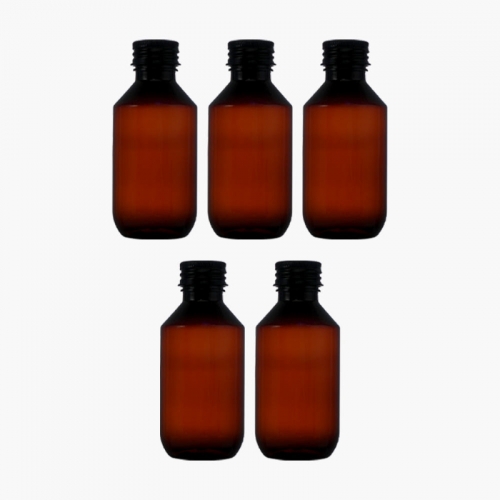 [5개 세트] 닥터보틀 블랙캡 여행 트래블 화장품공병 패킹 브라운 PET 100ml