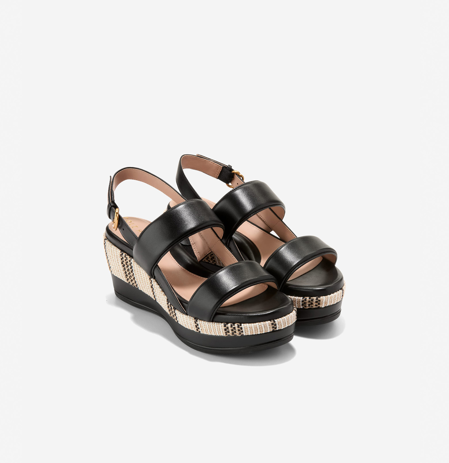 [Aislin Wedge Sandal] 블랙 여성 샌들 [WIDTH:B]