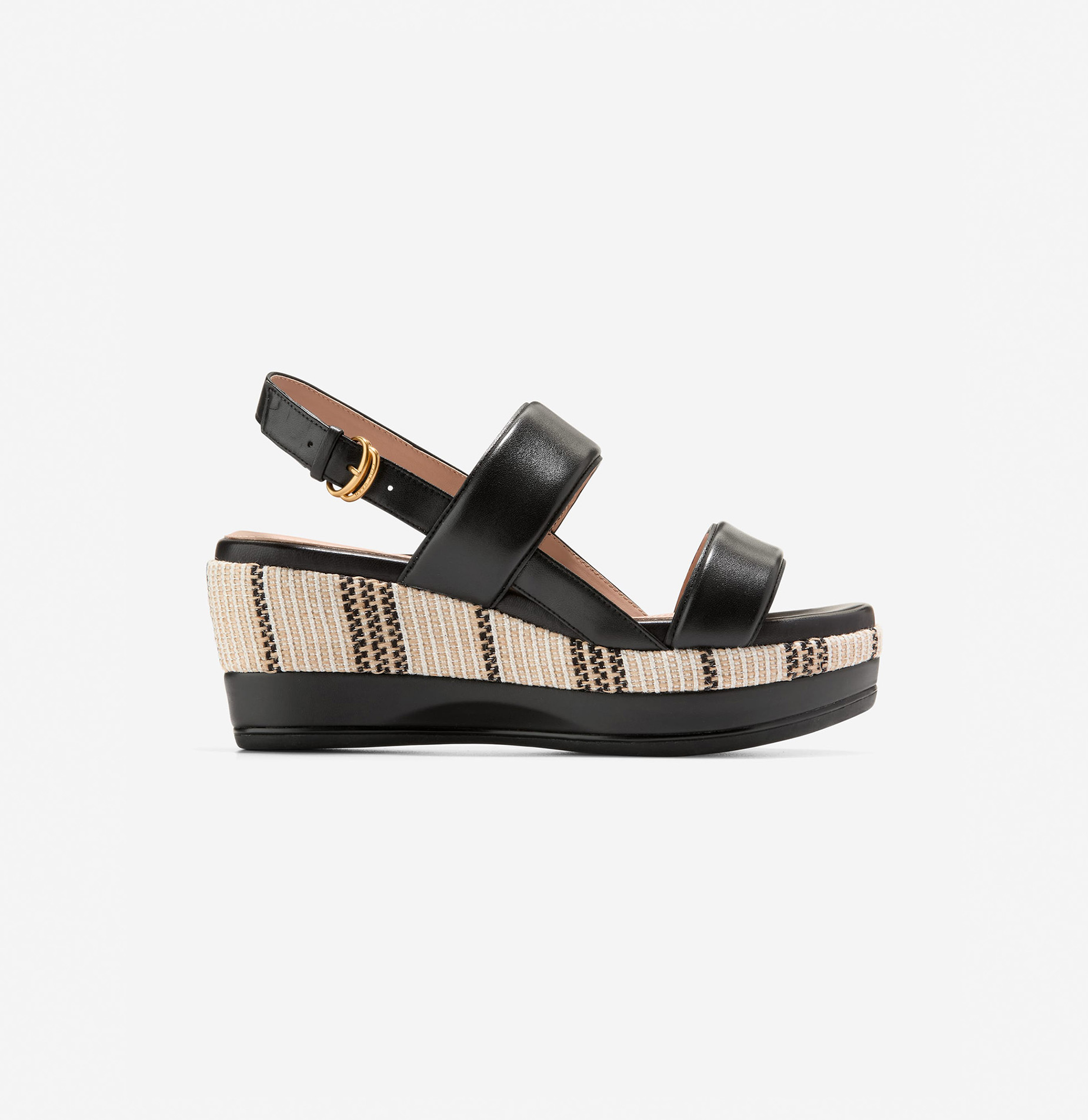 [Aislin Wedge Sandal] 블랙 여성 샌들 [WIDTH:B]