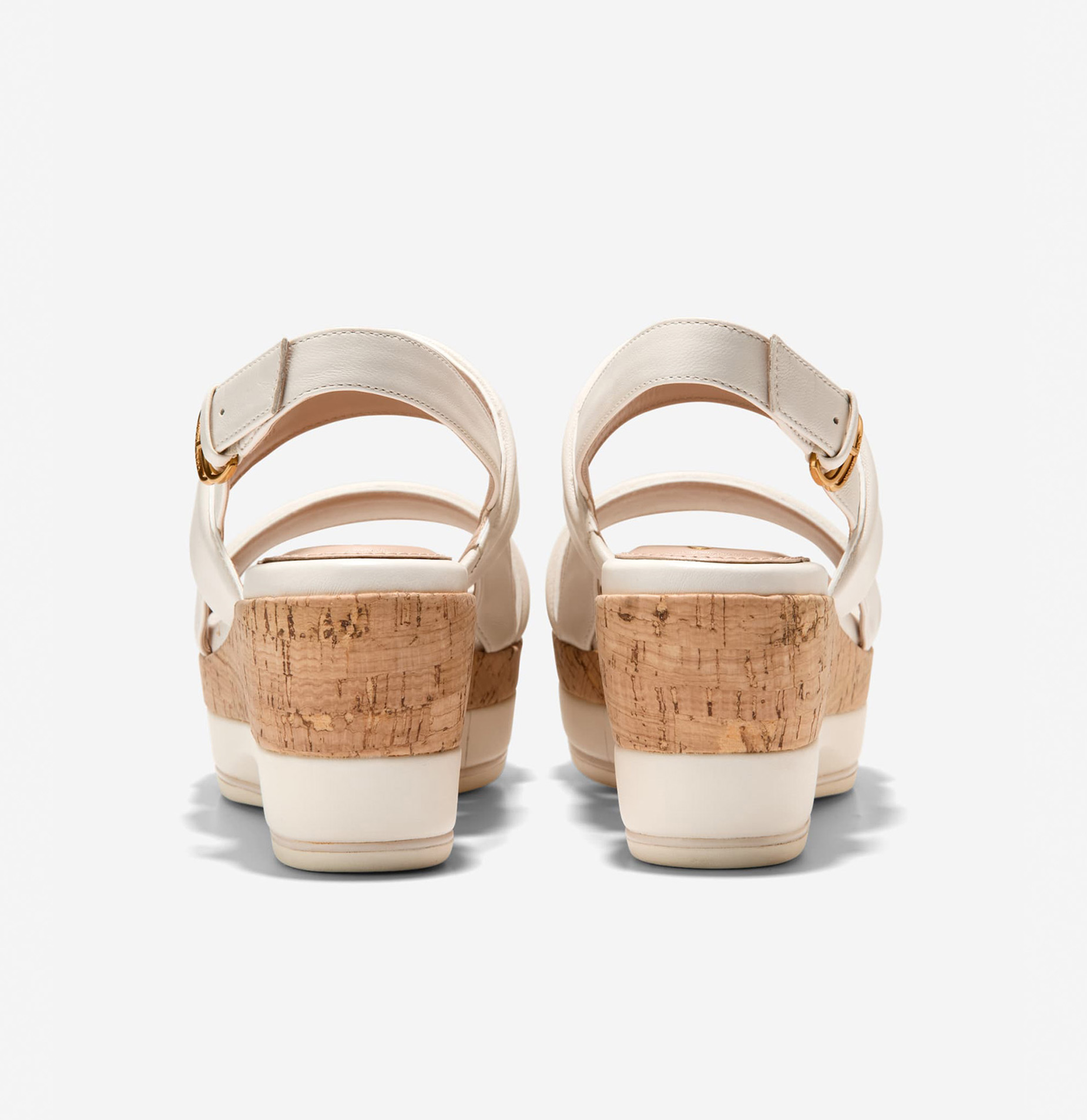 [Aislin Wedge Sandal] 화이트 여성 샌들 [WIDTH:B]