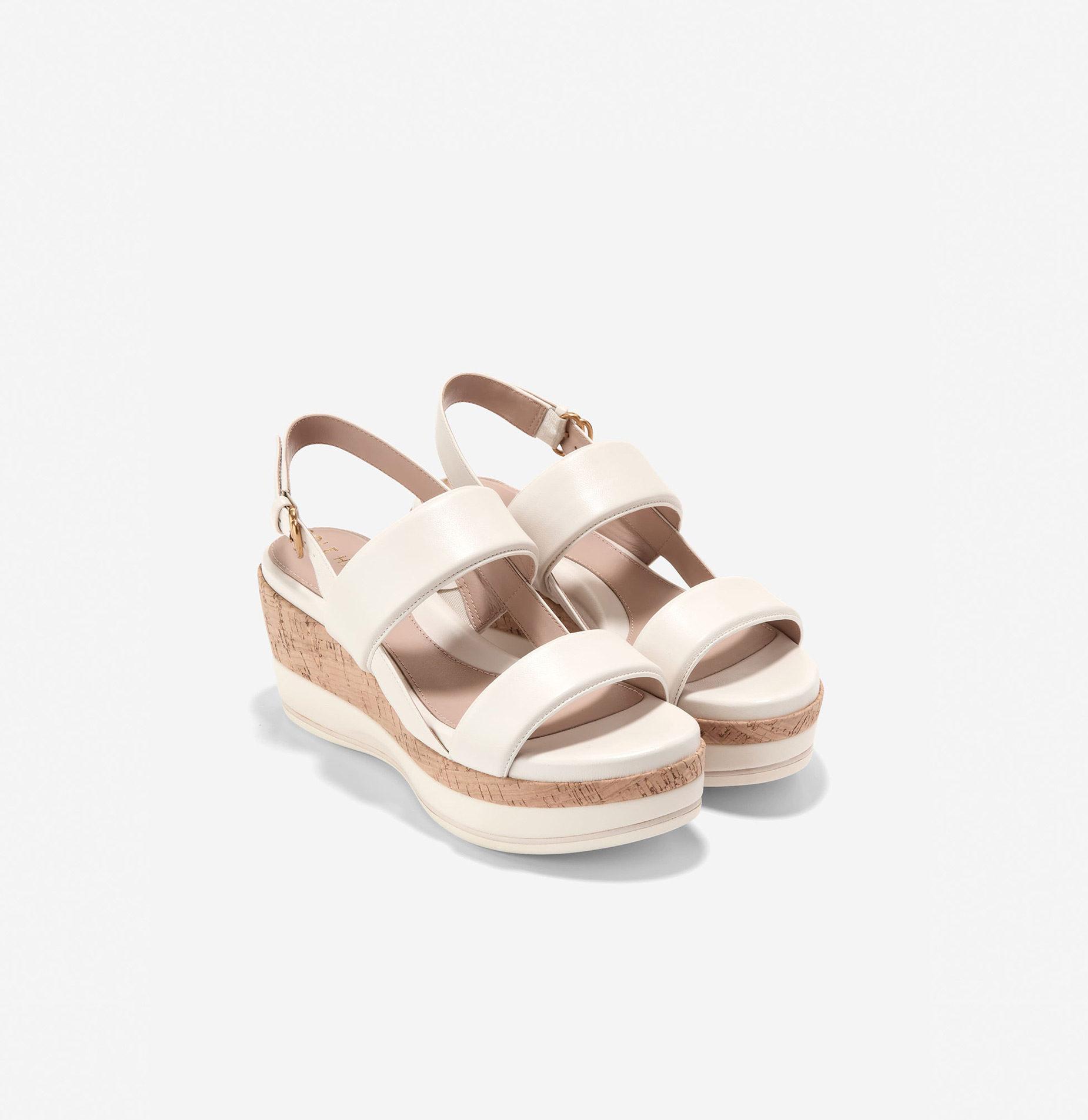 [Aislin Wedge Sandal] 화이트 여성 샌들 [WIDTH:B]