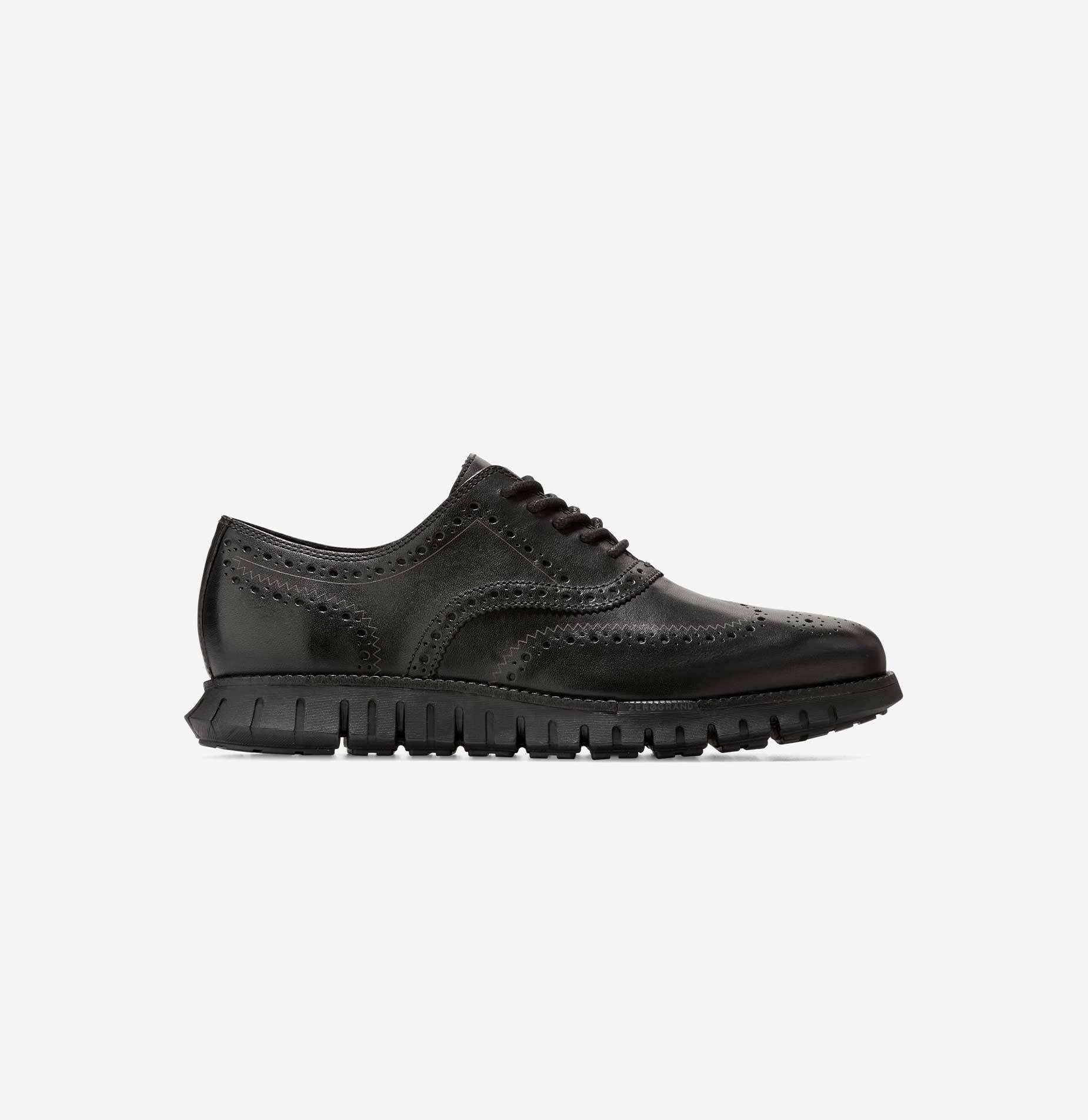[ZERØGRAND REMASTERED WINGTIP OXFORD] 블랙 남성 윙팁 옥스포드 [Width:W]