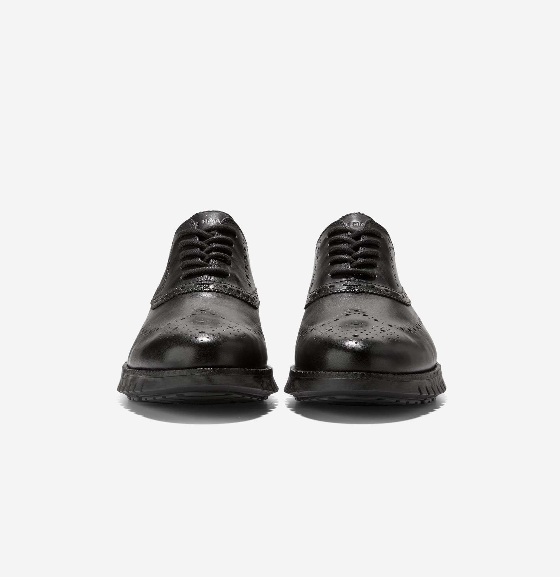 [ZERØGRAND REMASTERED WINGTIP OXFORD] 블랙 남성 윙팁 옥스포드 [Width:W]