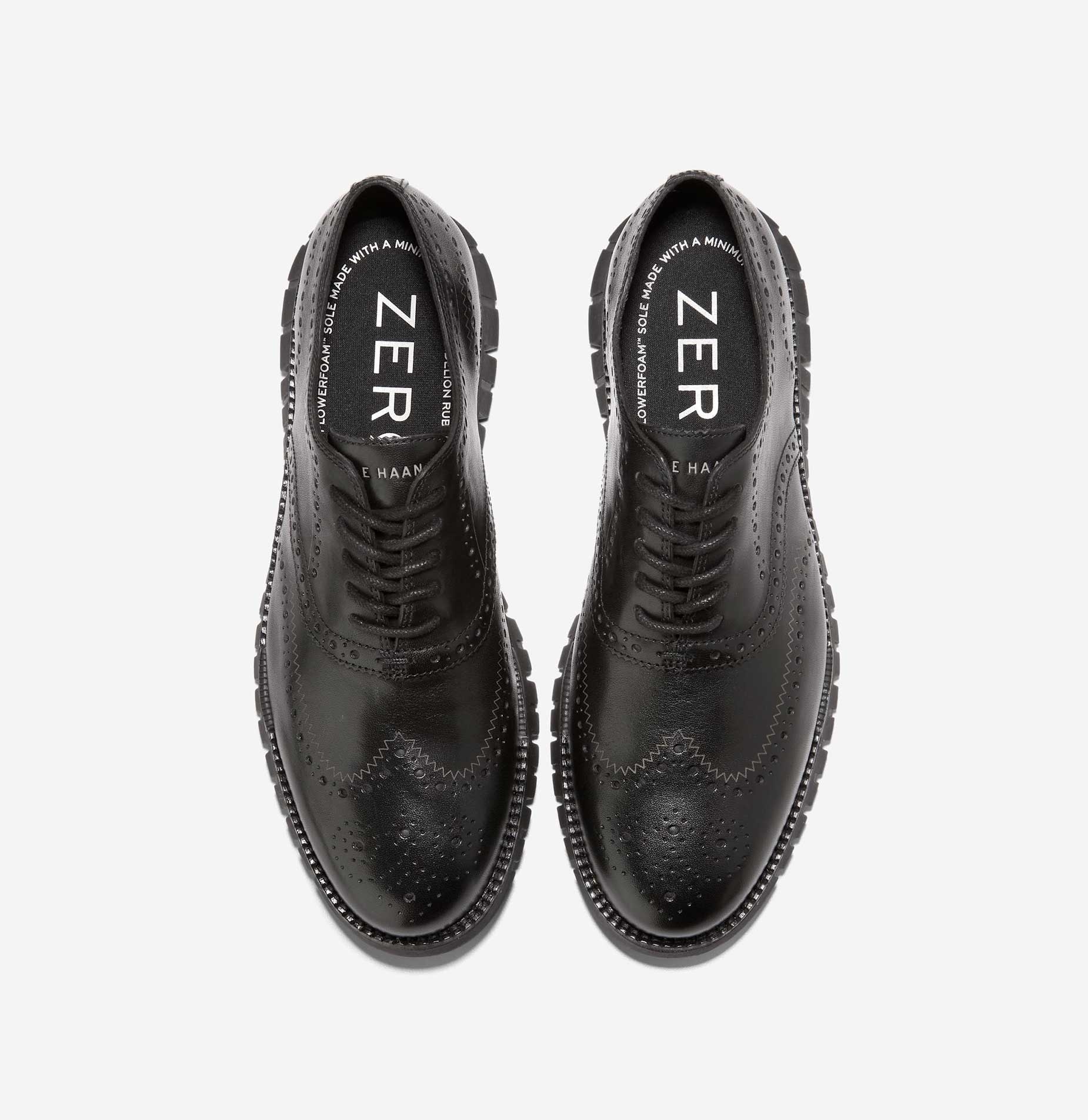 [ZERØGRAND REMASTERED WINGTIP OXFORD] 블랙 남성 윙팁 옥스포드 [Width:W]