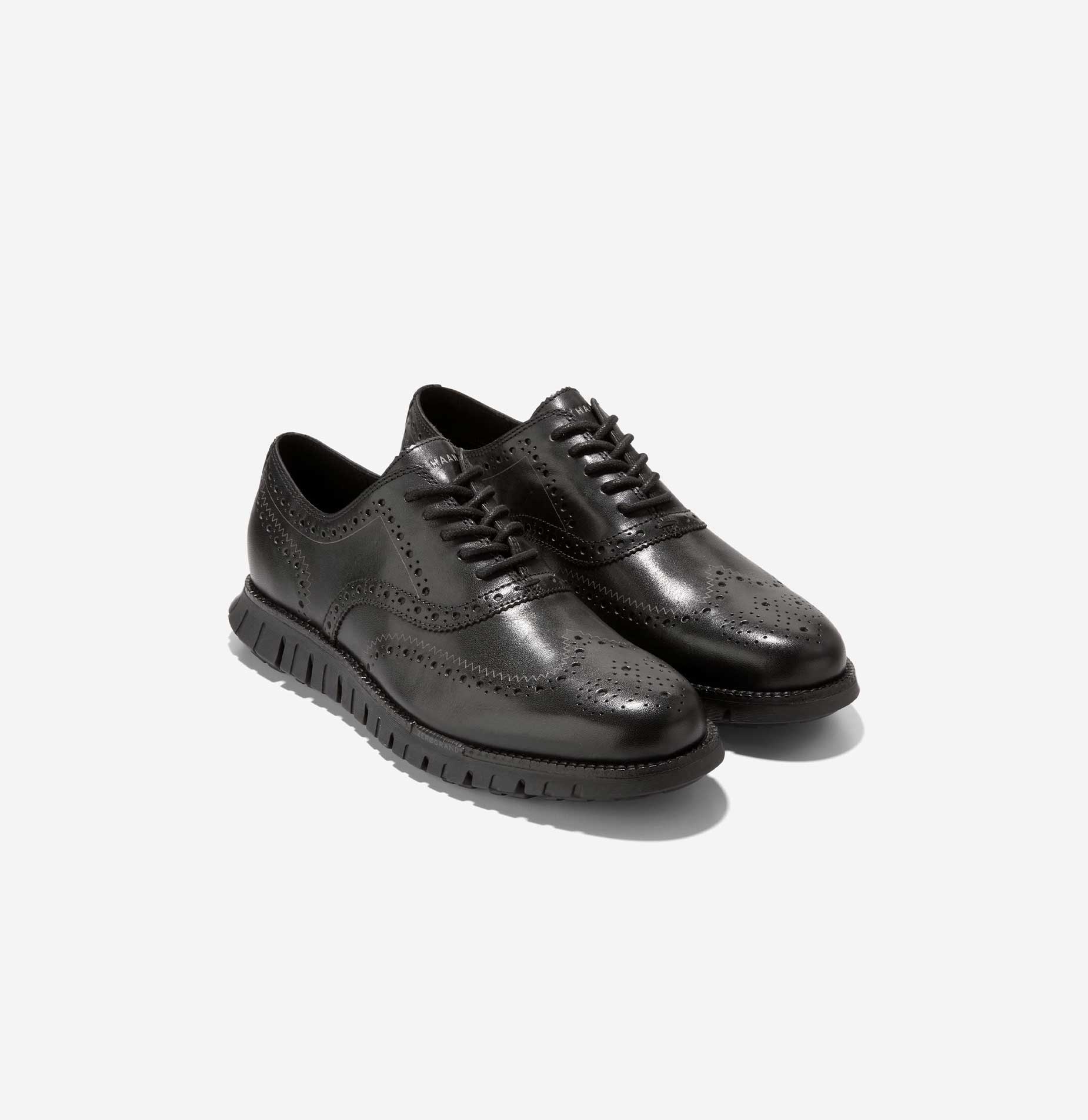 [ZERØGRAND REMASTERED WINGTIP OXFORD] 블랙 남성 윙팁 옥스포드 [Width:W]