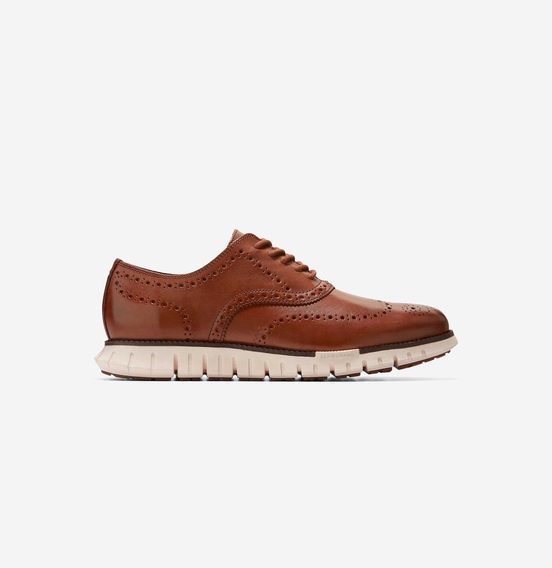 [ZERØGRAND REMASTERED WINGTIP OXFORD] 브라운 남성 윙팁 옥스포드 [Width:W]