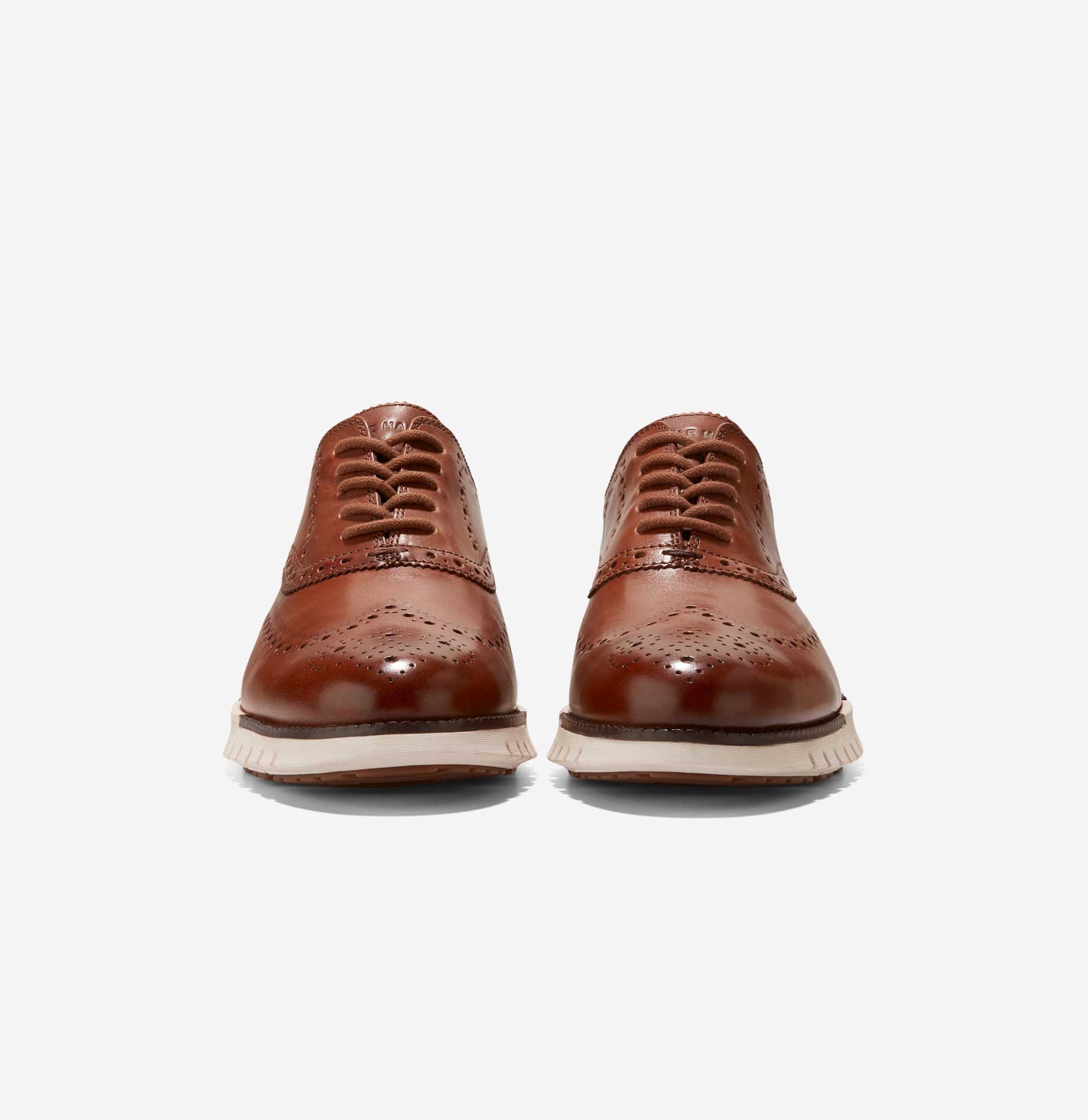 [ZERØGRAND REMASTERED WINGTIP OXFORD] 브라운 남성 윙팁 옥스포드 [Width:W]