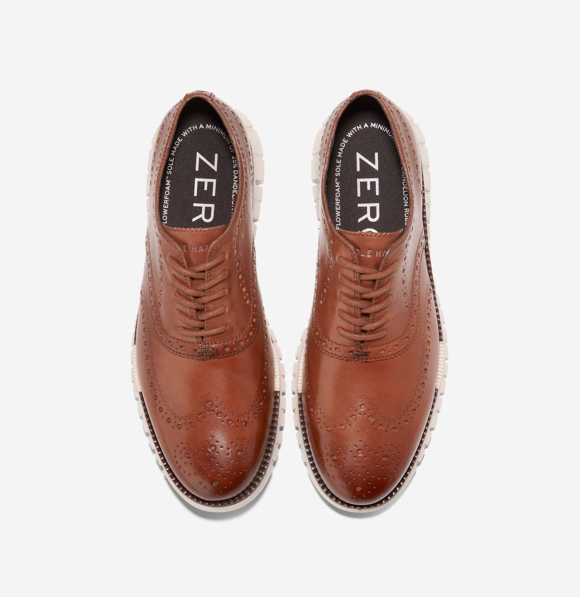[ZERØGRAND REMASTERED WINGTIP OXFORD] 브라운 남성 윙팁 옥스포드 [Width:W]