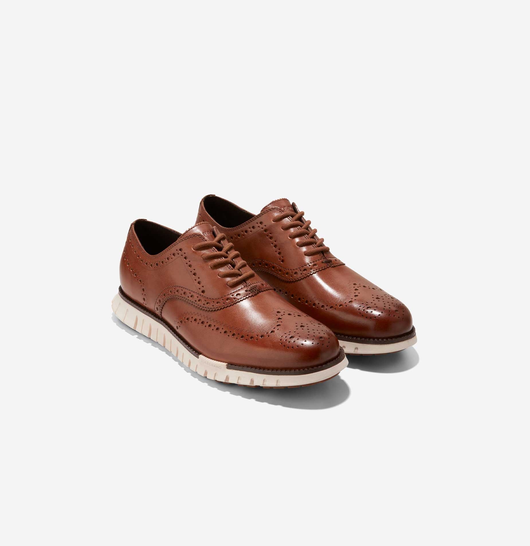 [ZERØGRAND REMASTERED WINGTIP OXFORD] 브라운 남성 윙팁 옥스포드 [Width:W]