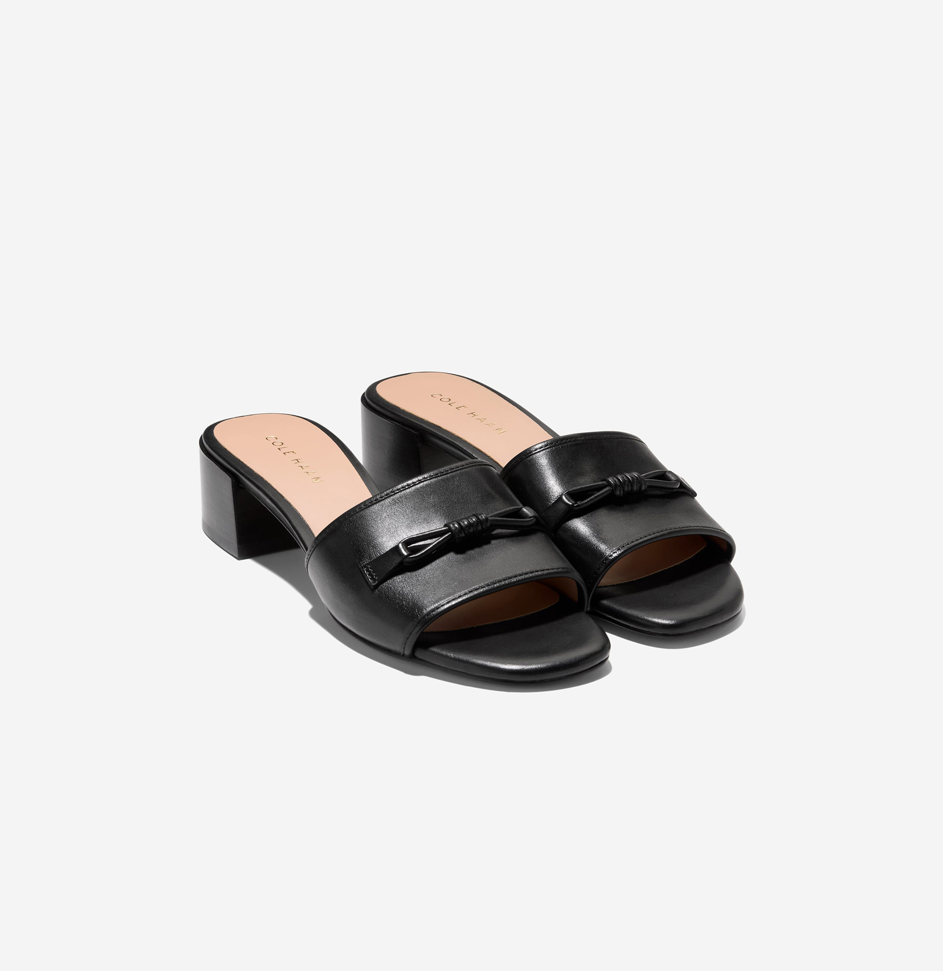 [CAILYN BOW MULES] 블랙 여성 샌들 [Width:B]