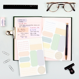 2타입 라벨 스티커 - 노트