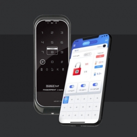 스마트 WiFi 도어락 보조키 - 라맥스 IoT 현관 자동 원격 도어록 D-550I