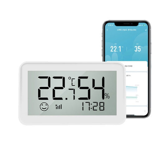 스마트공간 IoT팝 LCD 온습도계 - 무선 디지털 온도계 감지 와이파이 자동 온도기록