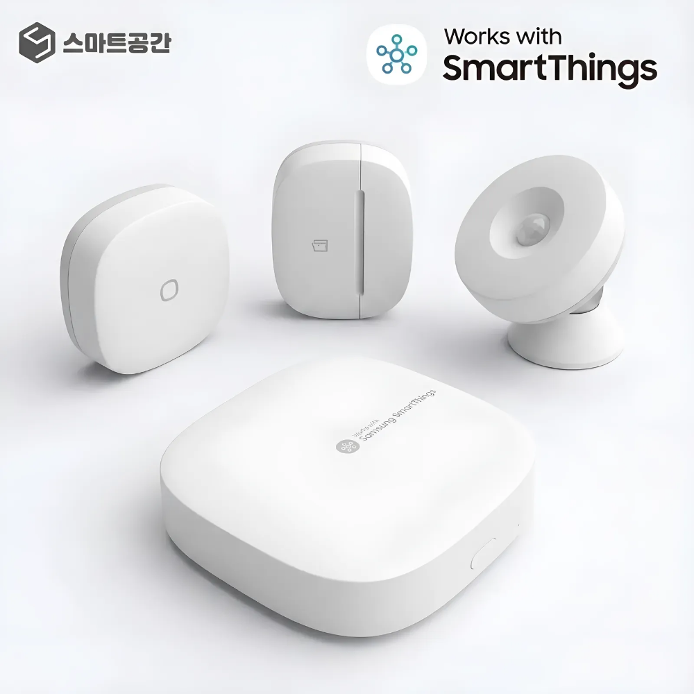 ThingsOne 스마트싱스 스타터킷 V4 - 도어 동작 버튼 온도센서 허브 홈패키지