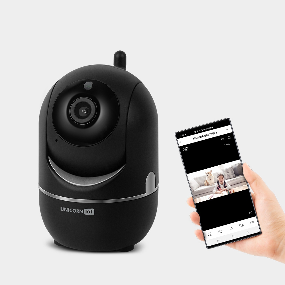스마트공간 IoT WiFi 기본형 홈카메라 - 전동 회전 홈 CCTV 베이비캠 펫캠 IP