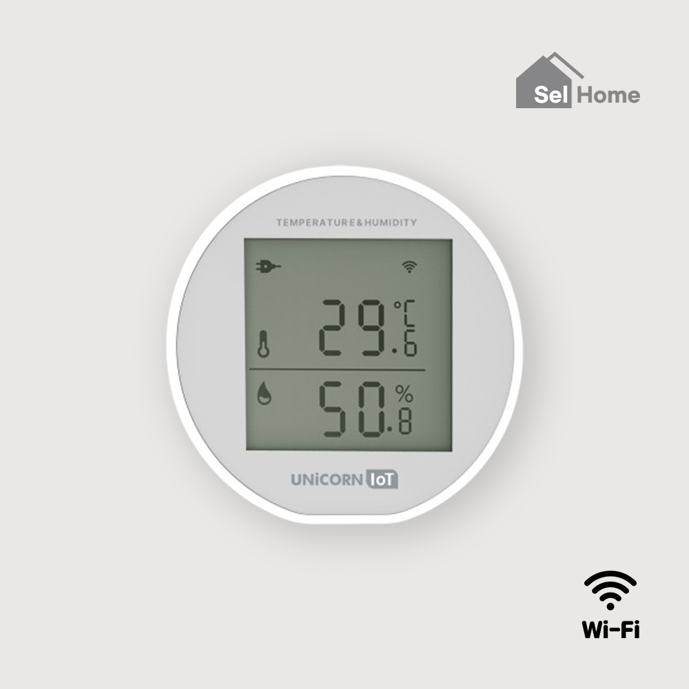 스마트공간 IoT LCD 온습도계 - 홈 와이파이 디지털 무선 온도센서 습도센서 원격제어