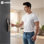 스마트공간 IoT 무타공 오토락 도어락 - WiFi 현관 원격제어 번호 카드 지문 잇소키