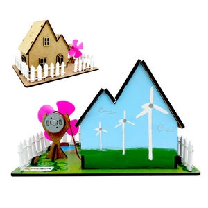 DIY 친환경 주택 만들기 - 풍력 하우스 초등 학교 교구 키트 발전 어린이 간이 발전기