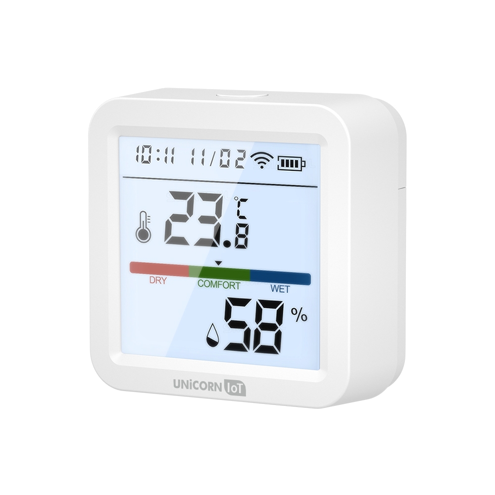 스마트공간 IoT WiFi LCD 온습도계 - 셀홈 무선 센서 실시간 모니터링 알림기능