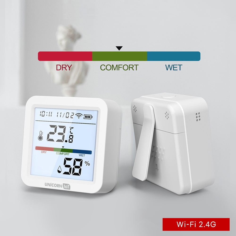 스마트공간 IoT WiFi LCD 온습도계 - 셀홈 무선 센서 실시간 모니터링 알림기능