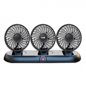 셀홈 3헤드 차량용 선풍기 - 5엽 날개 3단 풍량 조절 360도 써큘레이터 USB타입