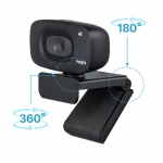 펭카 4K 웹캠 - 1200만 화소 UHD 고화질 스트리밍 유튜브 강의용 줌 재택근무 화상회의