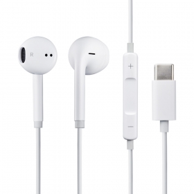 펭카 버즈 유선 C타입 이어폰 - 고음질 귀편한 오픈형 초경량 노트북 PC 마이크 내장