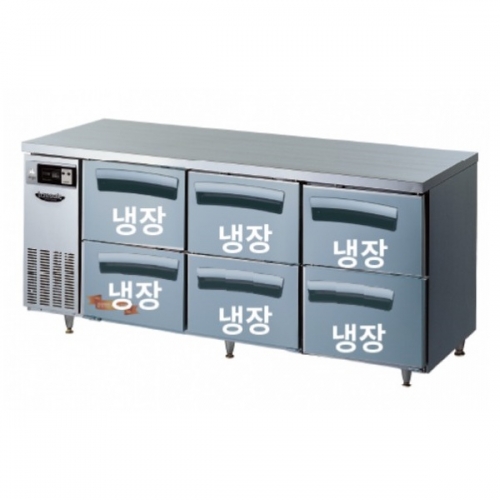 라셀르 카페형 서랍식 테이블 1800 LT-1834R-DDD (서랍6칸) 높은서랍냉장고