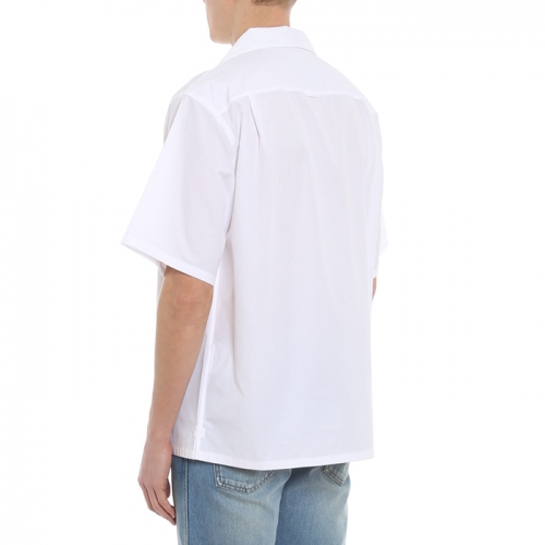 프라다 남성 포플린 반팔 화이트 셔츠 UCS339 1W7O F0009